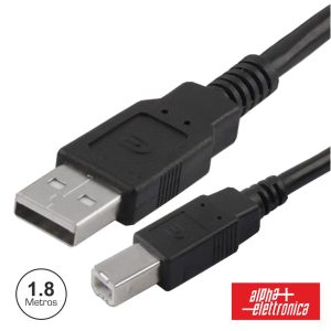 Cabo USB-A 2.0 Macho / USB-B Macho 1.8m Preto - (95-602NB)