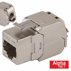 Ficha RJ45 Modular 8p8c CAT6 Keystone Metálica - (96-302M)