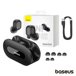 Auriculares Earbuds TWS Bluetooth 5.3 Bowie Preto BASEUS - (A00054300116-Z1)