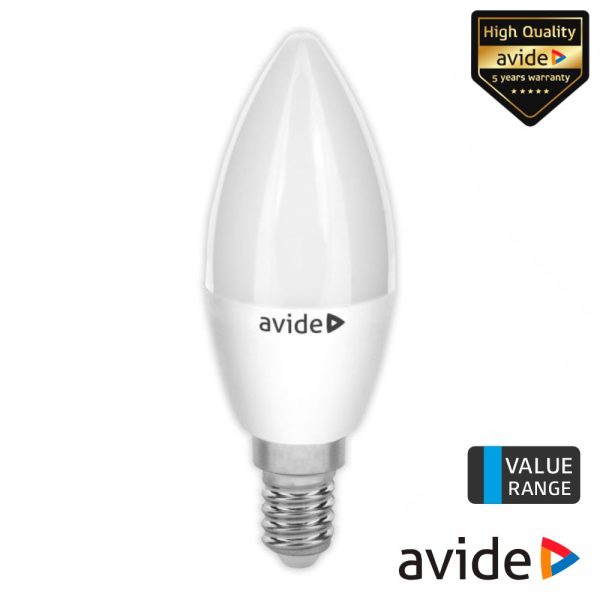 Lâmpada LED E14 Vela 3W 230V 4000K 250lm Value Range AVIDE - (ABBC14NW-3W)