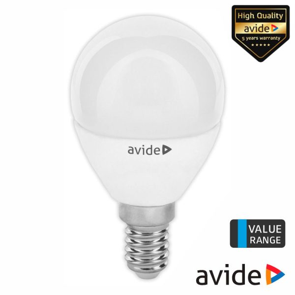 Lâmpada LED E14 GLOBO 3W 230V 6400K 260lm Value Range AVIDE - (ABBMG14CW-3W)