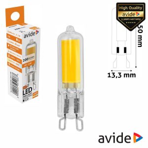 Lâmpada LED COB G9 2W 230V 4000K 200lm AVIDE - (ABG9NW-2WN-COB)