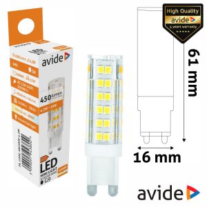 Lâmpada LED G9 4.2W 230V 4000K 450lm AVIDE - (ABG9NW-4.2W)