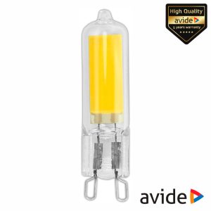 Lâmpada LED COB G9 5W 230V 3000K Dimável 500lm AVIDE - (ABG9WW-5WN-CL-D)