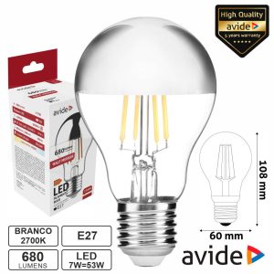 Lâmpada LED E27 HF Globo Filamento 7W 230V 2700K 806lm AVIDE - (ABLFG27WW-7W-HM)