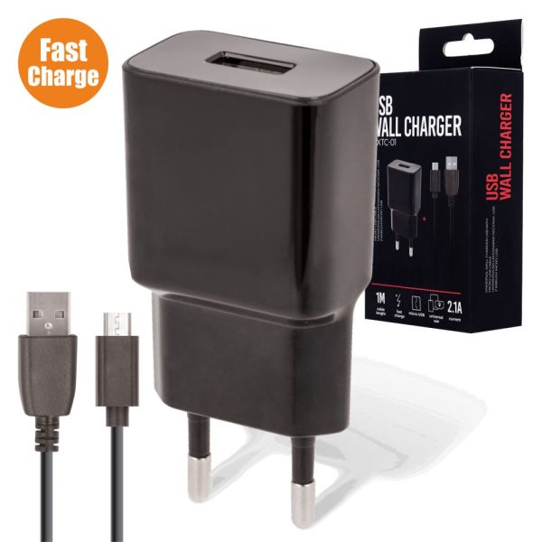 Alimentador Compacto Fast Charge Micro USB 5v 2a - (ACUSBB021)