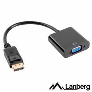 Cabo Adaptador Displayport Macho / VGA Fêmea LANBERG - (AD-0002-BK)