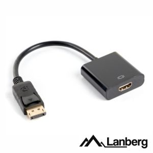 Adaptador Displayport Macho / HDMI Fêmea LANBERG - (AD-0009-BK)