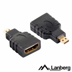 Adaptador Micro HDMI Macho / HDMI Fêmea LANBERG - (AD-0015-BK)