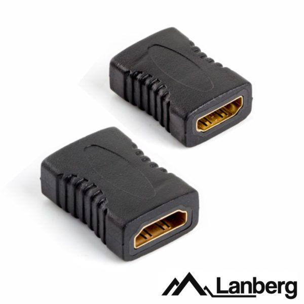 Ficha Adaptadora HDMI Fêmea / HDMI Fêmea LANBERG - (AD-0018-BK)