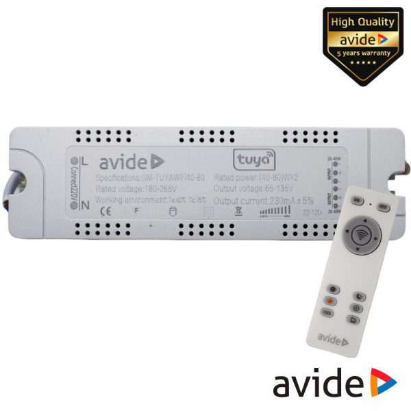 Controlador P/ Iluminação C/ Comando 2.4G 40-80W Tuya AVIDE - (ADO3S-4080-TUYA)