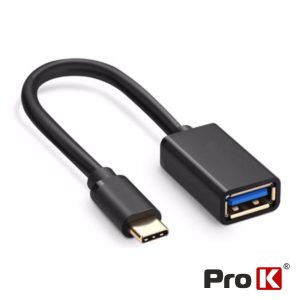 Cabo Adaptador USB-C 3.0 Macho/USB-A Fêmea OTG PROK - (ADPUSB3.0C/4)