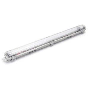 Armadura T8 C/ Lâmpada LED Tubular 9W 60cm 6500K IP65 - (ALTT8060X1CW)