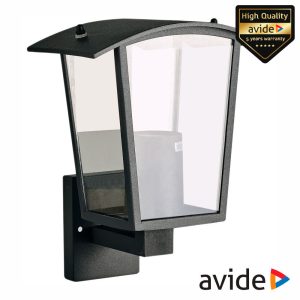 Candeeiro Parede 1xE27 Preto IP44 AVIDE - (AOLWE27-CORU)