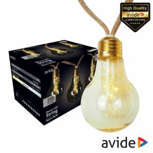 Corrente de Iluminação C/ Lâmpadas Branco Quente 5m AVIDE - (AOS10LE27-WW-3AA)