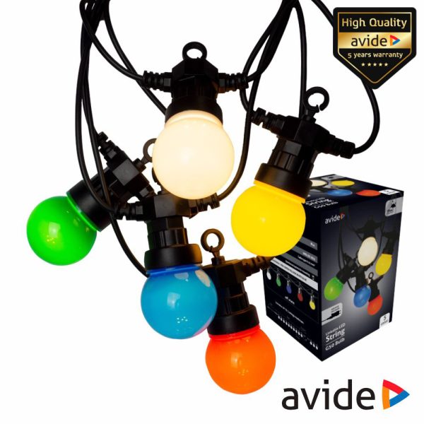 Corrente de Iluminação C/ Lâmpadas RGB 5m AVIDE - (AOS10LE40L-RGB)