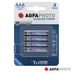 Pilha Alcalina LR03/AAA 1.5V 4x Blister POWER AGFAPHOTO - (APAAAA)