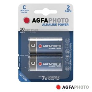 Pilha Alcalina LR14/C 1.5V 2x Blister POWER AGFAPHOTO - (APAC)