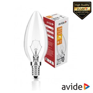 Lâmpada E14 60W Vela 2700K 530lm AVIDE - (ASC14WW-60W)