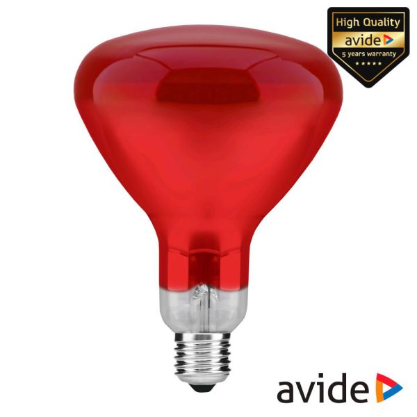 Lâmpada E27 100W Infravermelhos Vermelho AVIDE - (ASIR27-100W-FR)