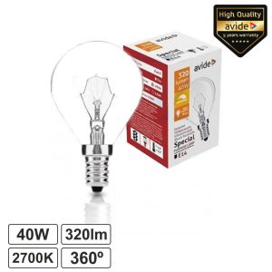 Lâmpada E14 40W Globo Alta Resistência 2700K Dimável AVIDE - (ASMG14WW-40W)