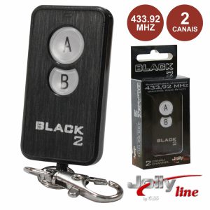 Comando Garagem Universal 2 Canais 433.92mhz - (BLACK2)