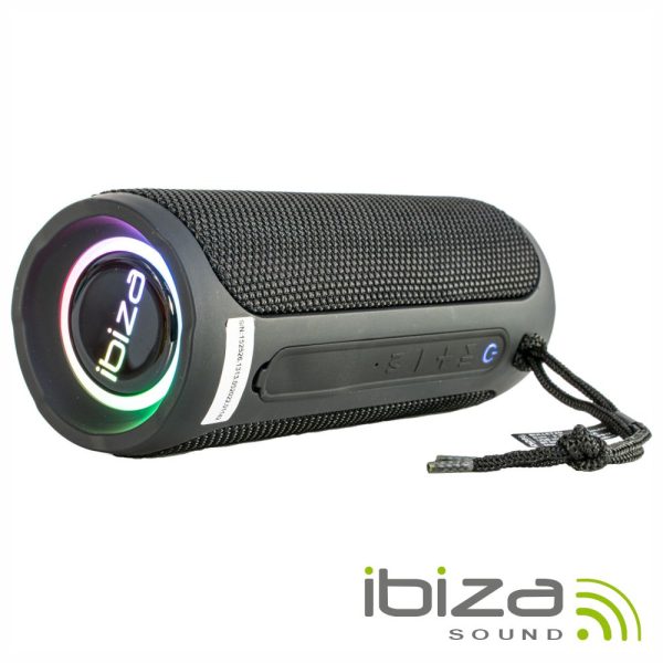 Coluna Bluetooth Portátil 20W USB/SD/AUX TWS IBIZA - (BULLET20)