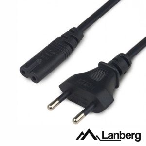 Cabo Alimentação AC Plano / Tipo 8 IEC C7 1.8m LANBERG - (CA-C7CA-10CC-0018)