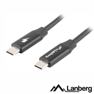 Cabo USB-C 2.0 Macho / USB-C 2.0 Macho 1.8m LANBERG - (CA-CMCM-40CU-18-BK)