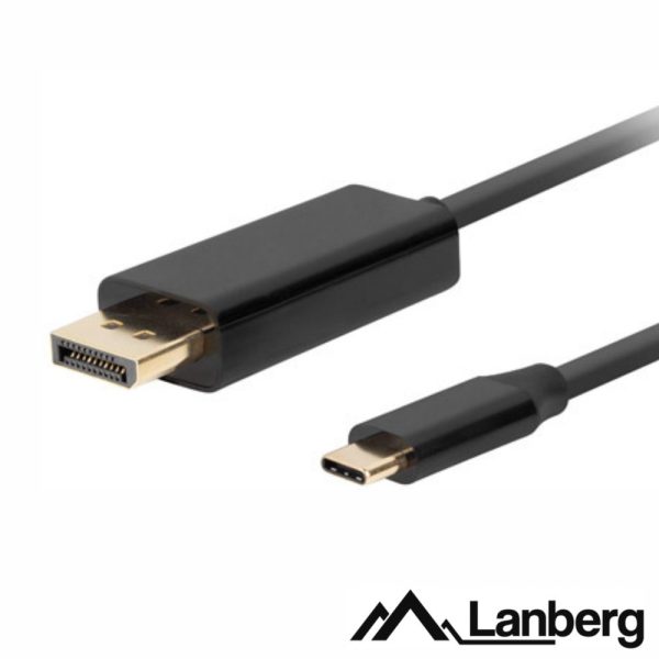 Cabo USB-C 3.2 Macho / Displayport Macho 1.8m LANBERG - (CA-CMDP-10CU-0018)