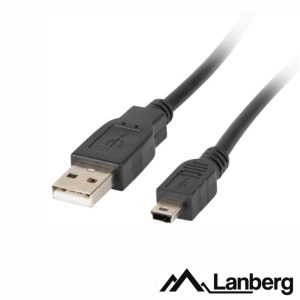 Cabo USB-A 2.0 Macho / Mini USB-B Macho 1.8m LANBERG - (CA-USBK-10CC-0018B)