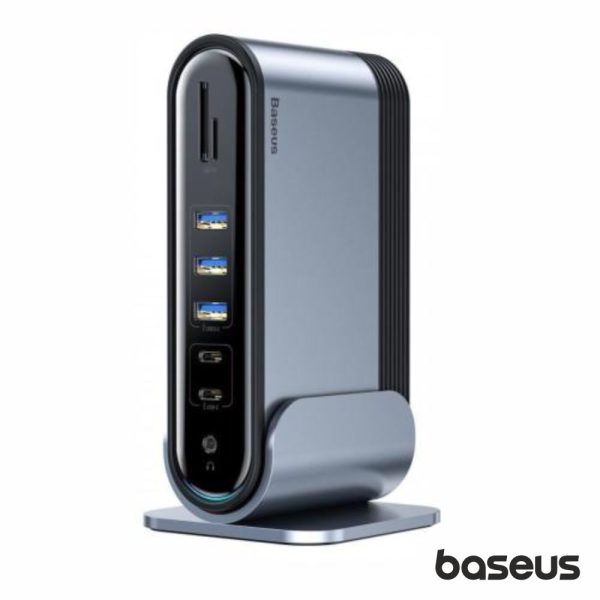 Hub USB-C P/ 2xUSB-C/ 5xUSB/ VGA/ HDMI /Audio/ RJ45/ Cartões - (CAHUB-BG0G)