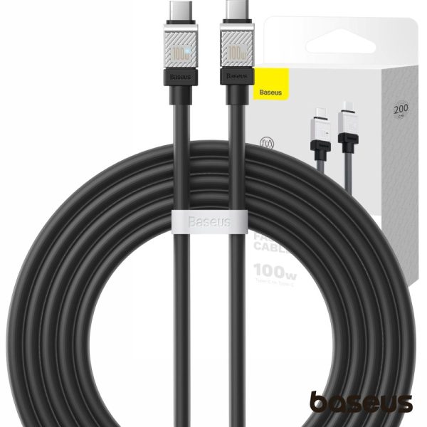 Cabo USB-C Macho P/ USB-C Macho 100W PD 2m Coolplay BASEUS - (CAKW000301)