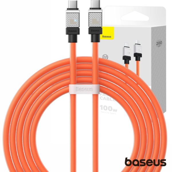 Cabo USB-C Macho P/ USB-C Macho 100W PD 2m Coolplay BASEUS - (CAKW000307)