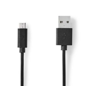 Cabo USB -A 2.0 Macho P/ MicroUSB Macho 0.5m Preto - (CCGL60500BK05)