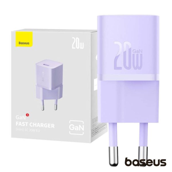 Alimentador Comutado Miniatura USB-C 20W GaN5 BASEUS - (CCGN050105)