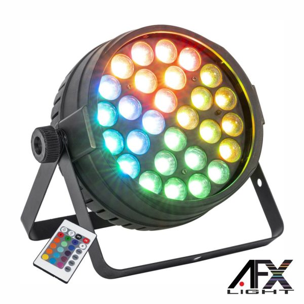 Projetor Par C/ 28 LEDS 10W RGBW DMX AFXLIGHT - (CLUB-ZOOM2810)