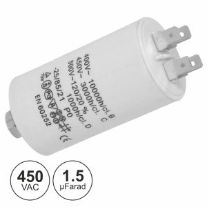 Condensador Arranque 1.5uf 450V + Terra - (COA1.5/450)