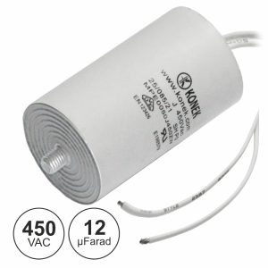 Condensador Arranque 12uf 450V + Terra C/ Fios - (COAF12/450)