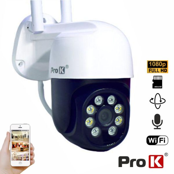 Câmara Vigilância IP Wifi 3M FHD Exterior PAN/TILT Tuya PROK - (CRE001)