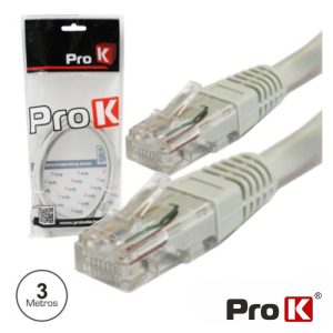 Cabo UTP CAT5E Preto 3m PROK - (CUTP5E3A)