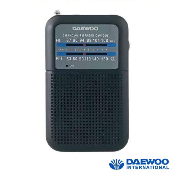 Rádio Portátil AM/FM Preto DAEWOO - (DW1008BK)