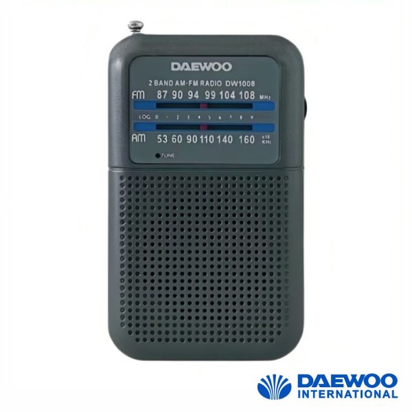 Rádio Portátil AM/FM Cinzento DAEWOO - (DW1008GR)