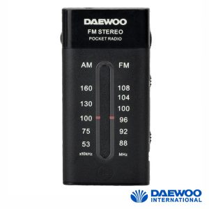 Rádio Portátil AM/FM Preto DAEWOO - (DW1109)