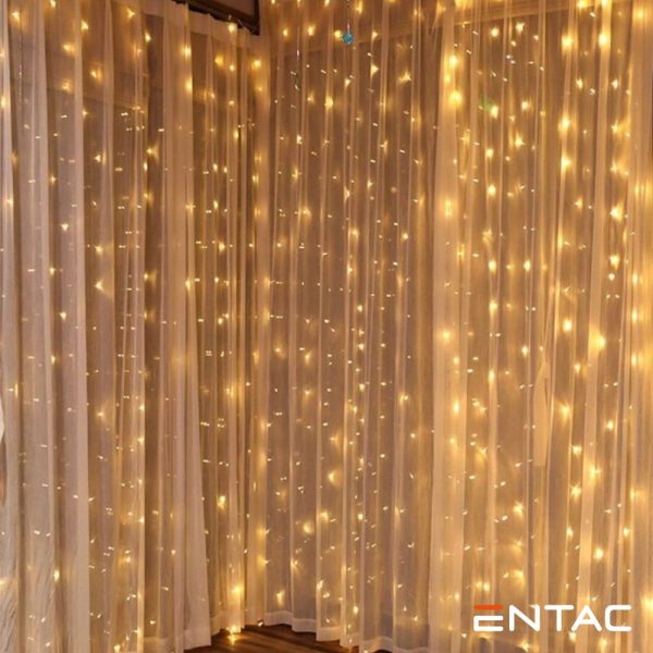 Luzes de Natal 150 LED Cortina 1.5x1.5m ENTAC - (ECCL-150WW)