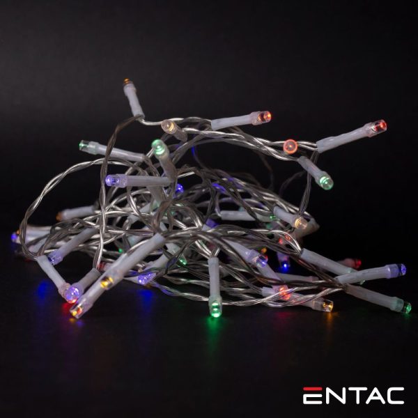 Luzes de Natal 10 LED Multicor a pilhas 1m ENTAC - (ECL-10MC)