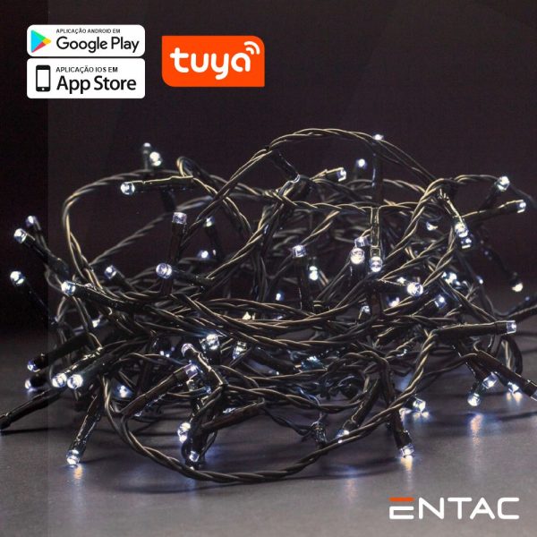 Luzes de Natal 120 LED 3000K APP TUYA 220V 9m - (ECL-120-TY-WW)