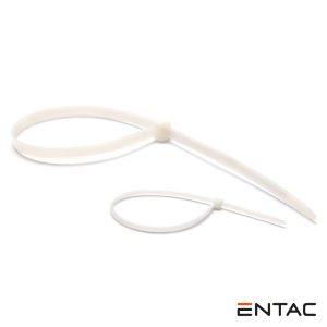 Conjunto 50 Abraçadeiras Nylon 2.5x200mm Branco ENTAC - (ECT-2.5-200-W)