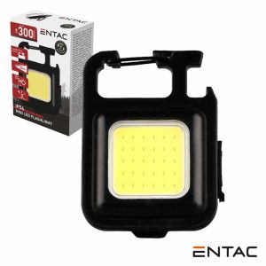 Lanterna LED COB Porta Chaves 5W 20lm IP54 Preto ENTAC - (EFL-CUBE)