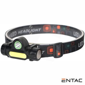 Lanterna de Cabeça COB+SMD 3W 120lm ENTAC - (EHL-3W-180R)